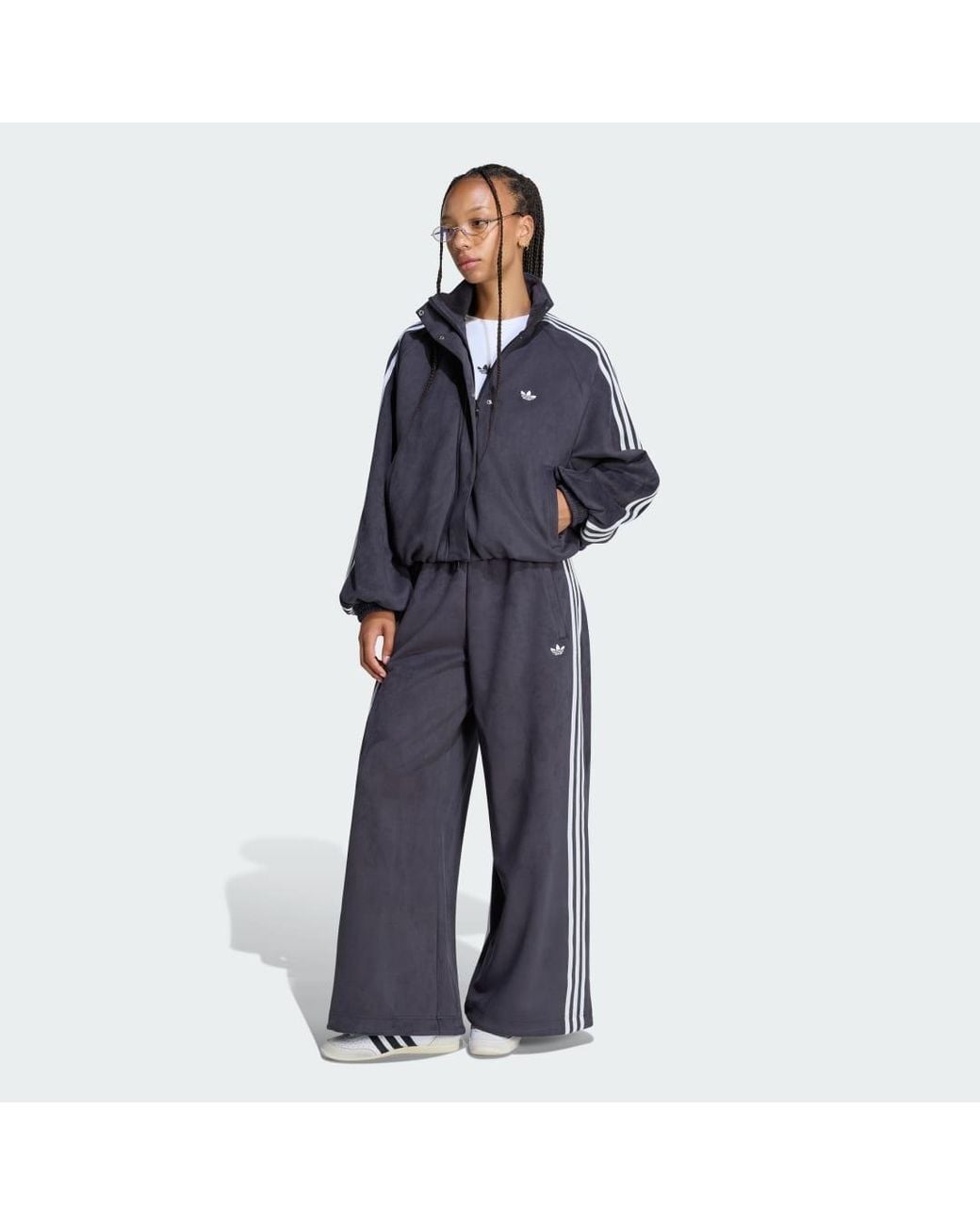 Adidas Blue Adilenium Season 6 Faux Suede Track Top