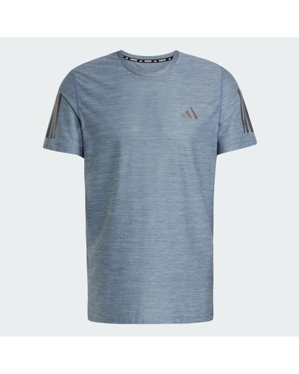 Adidas Blue Own The Run Tee for men
