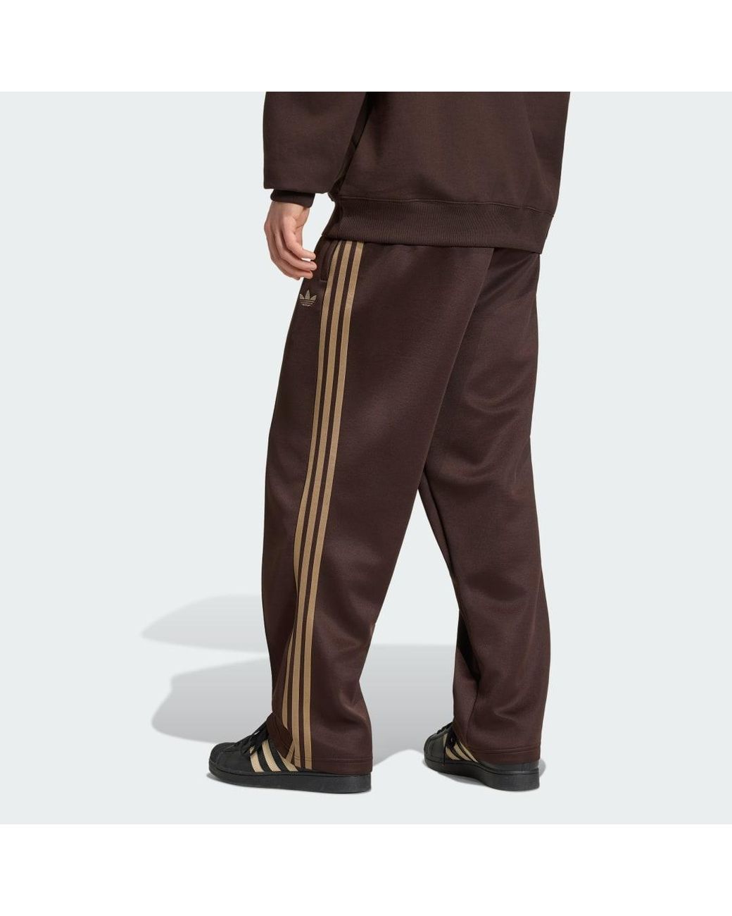 Adidas Brown Adicolor Spacer Baggy Track Pant for men