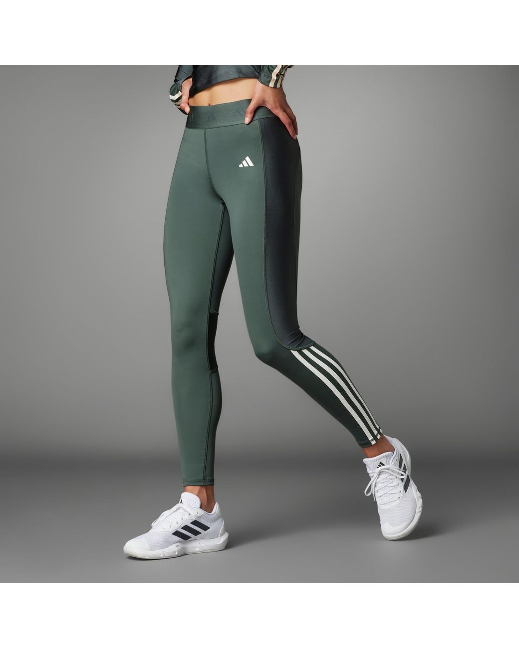 Khaki green adidas leggings online
