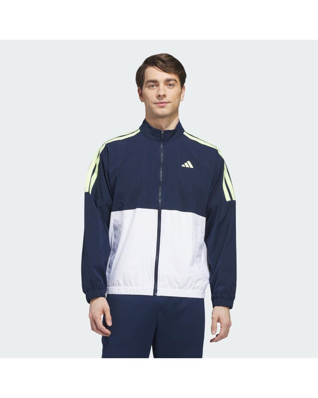 Adidas Blue Beyond Twistweave Full-Zip Windbreaker for men