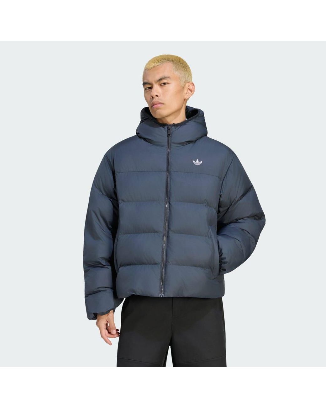Adidas Blue Hooded Regen Jacket for men