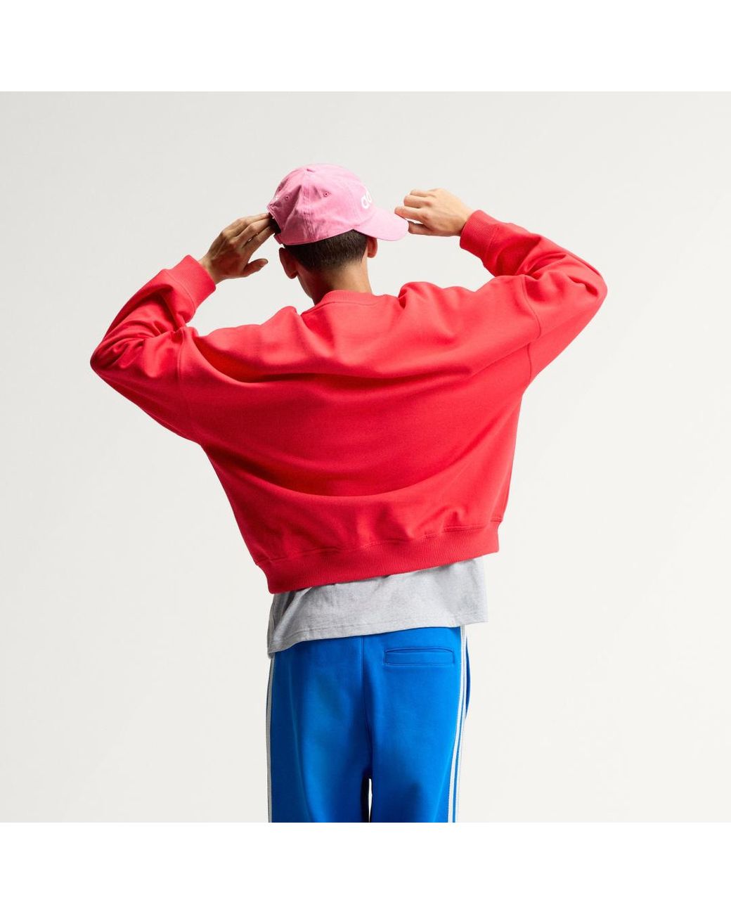 Adidas Red Adisignature Ny Crewneck Sweatshirt