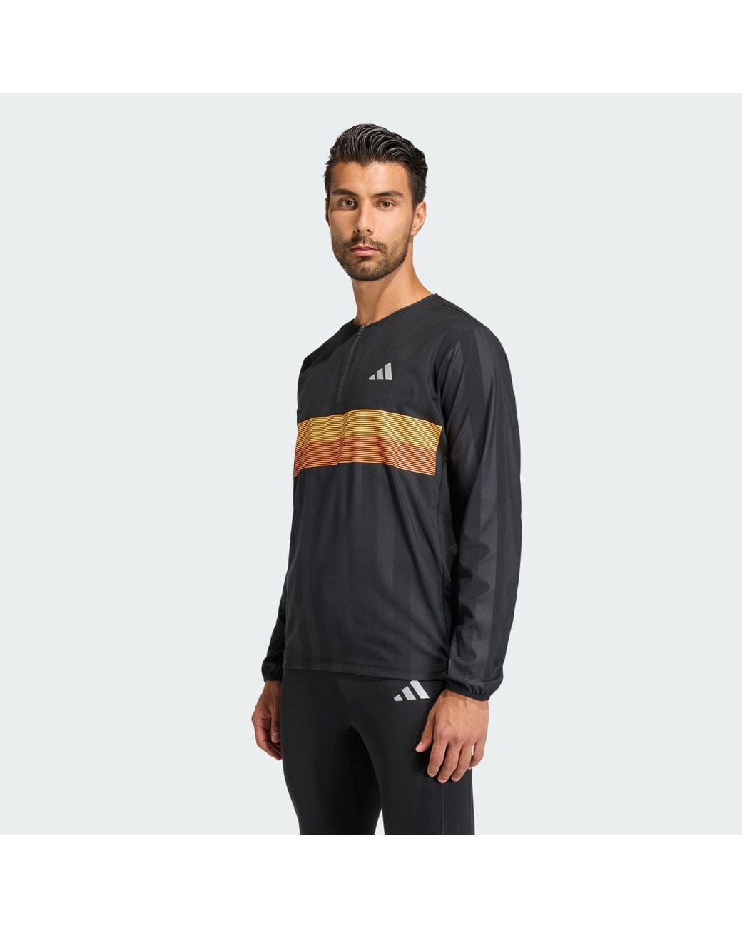 Adidas Black Adi365 Seasonal Running Crew Sweatshirt for men