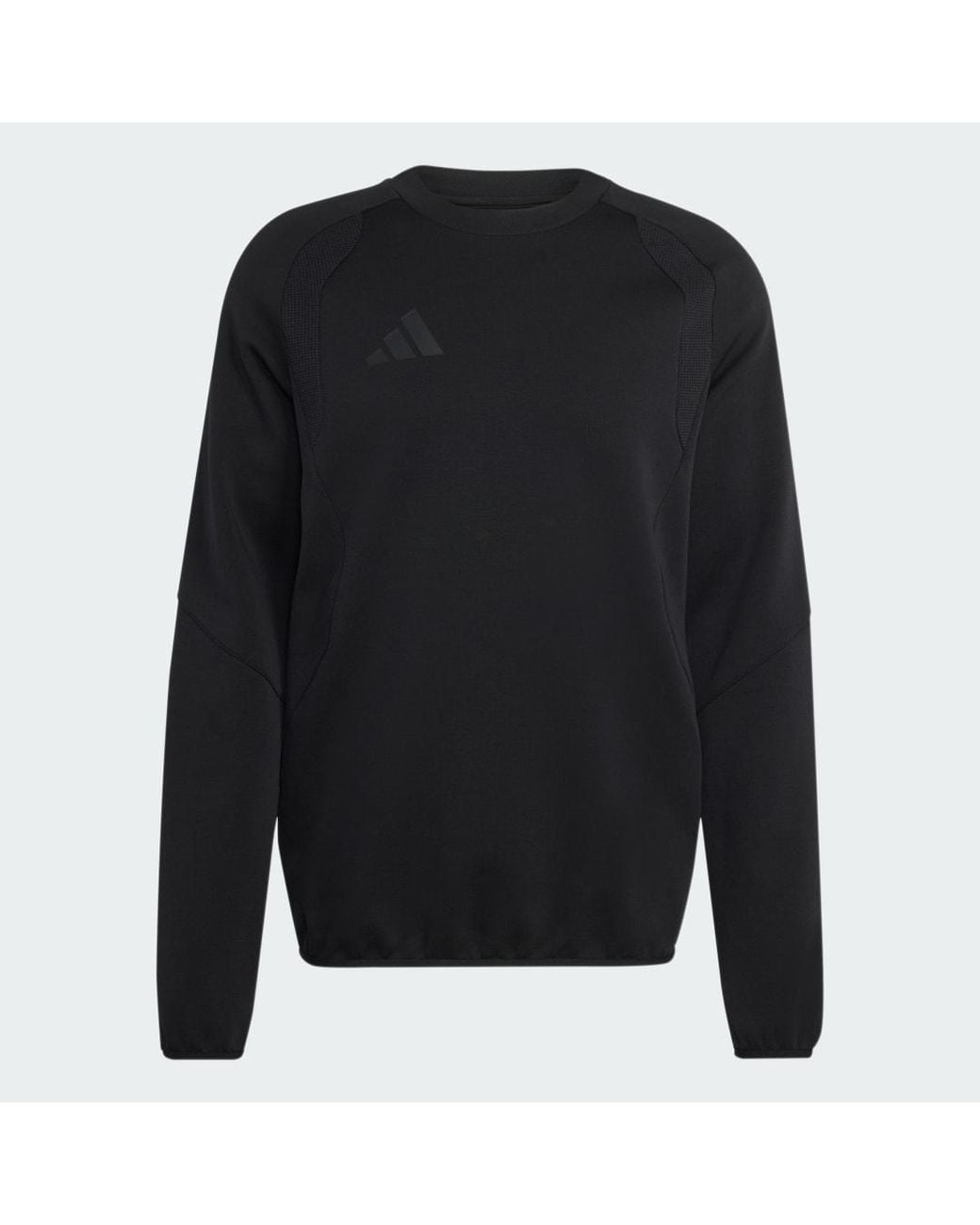 Adidas Black Tiro Travel Crew Sweatshirt for men