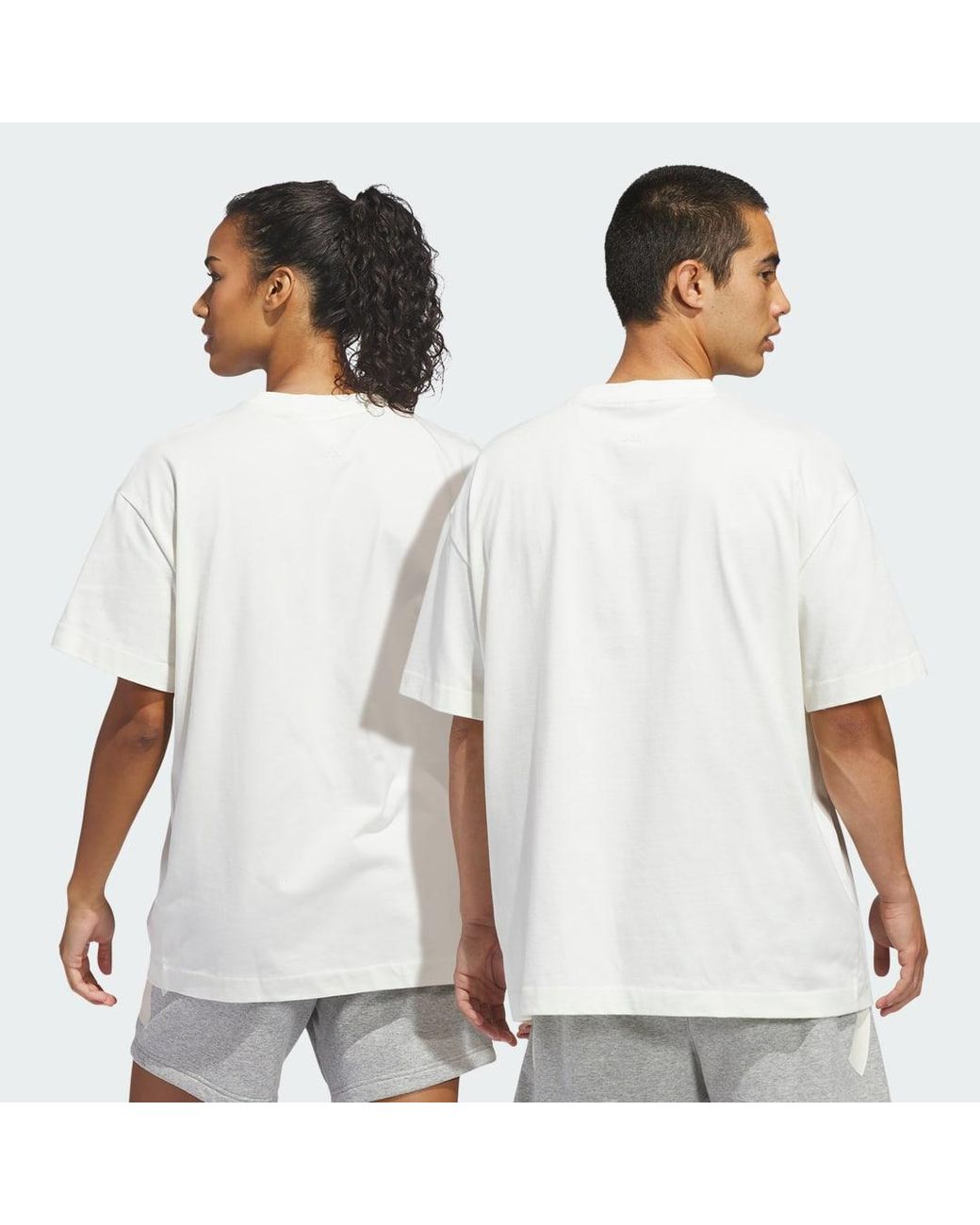 Adidas White Basketball T-Shirt (Gender Neutral)