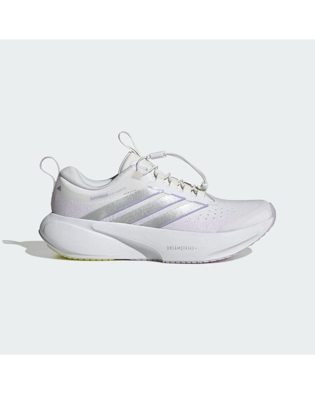 Adidas White Supernova Rise 3 Adaptive Running Shoes