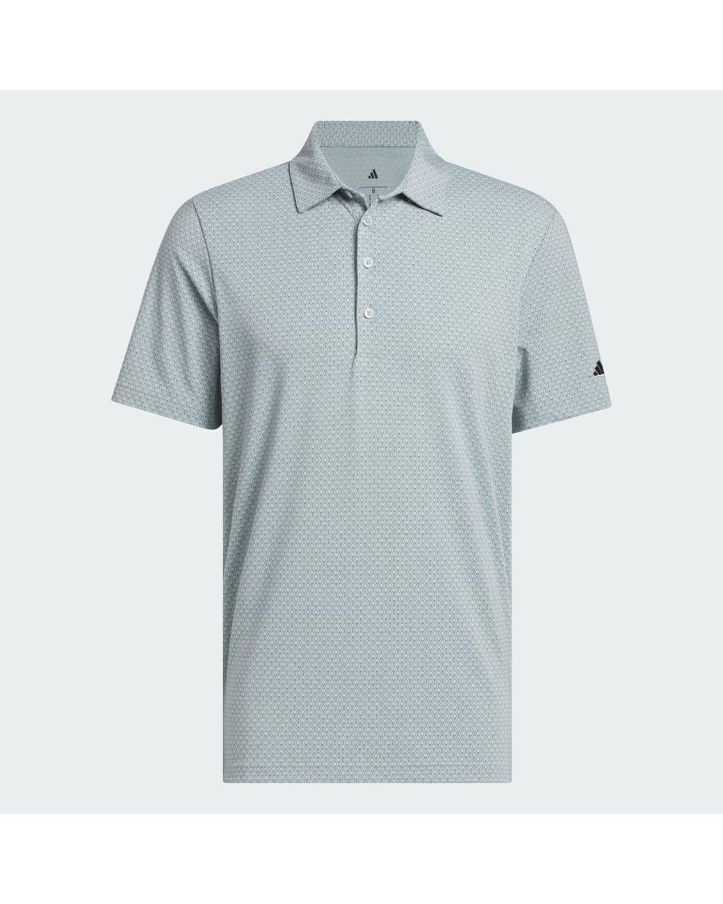 Adidas Blue Ultimate365+ Go-To Print Polo Shirt for men
