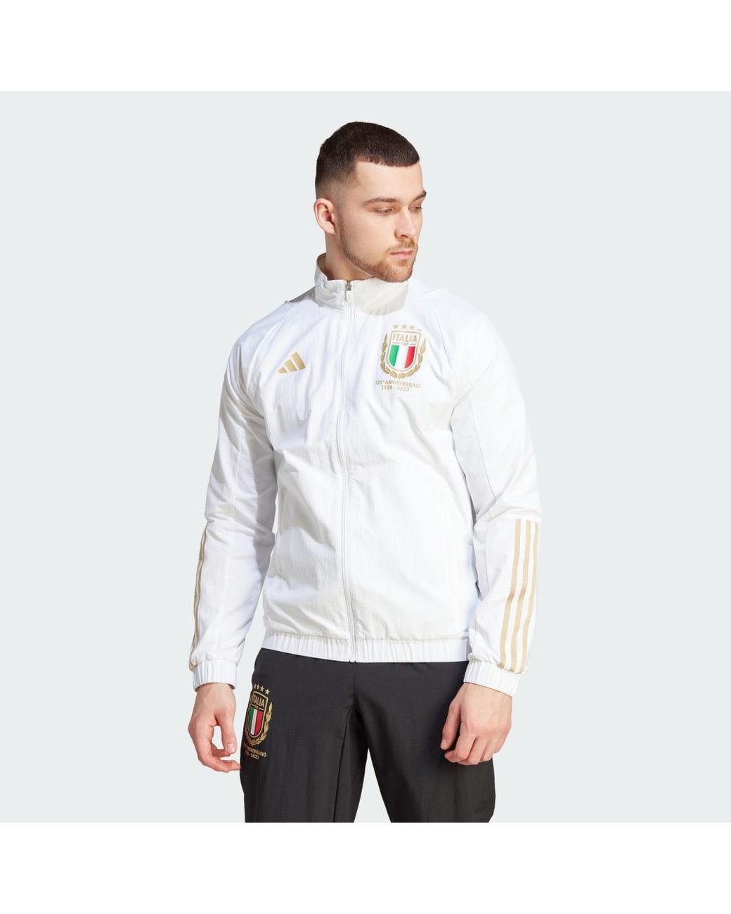 Chaqueta Italia 125th Anniversary adidas de hombre de color Blanco | Lyst