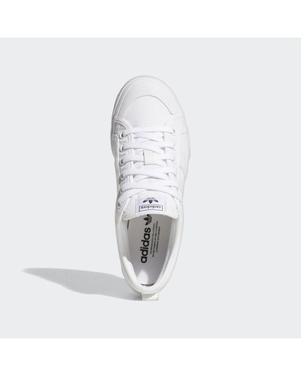 Adidas White Nizza Platform Sneakers