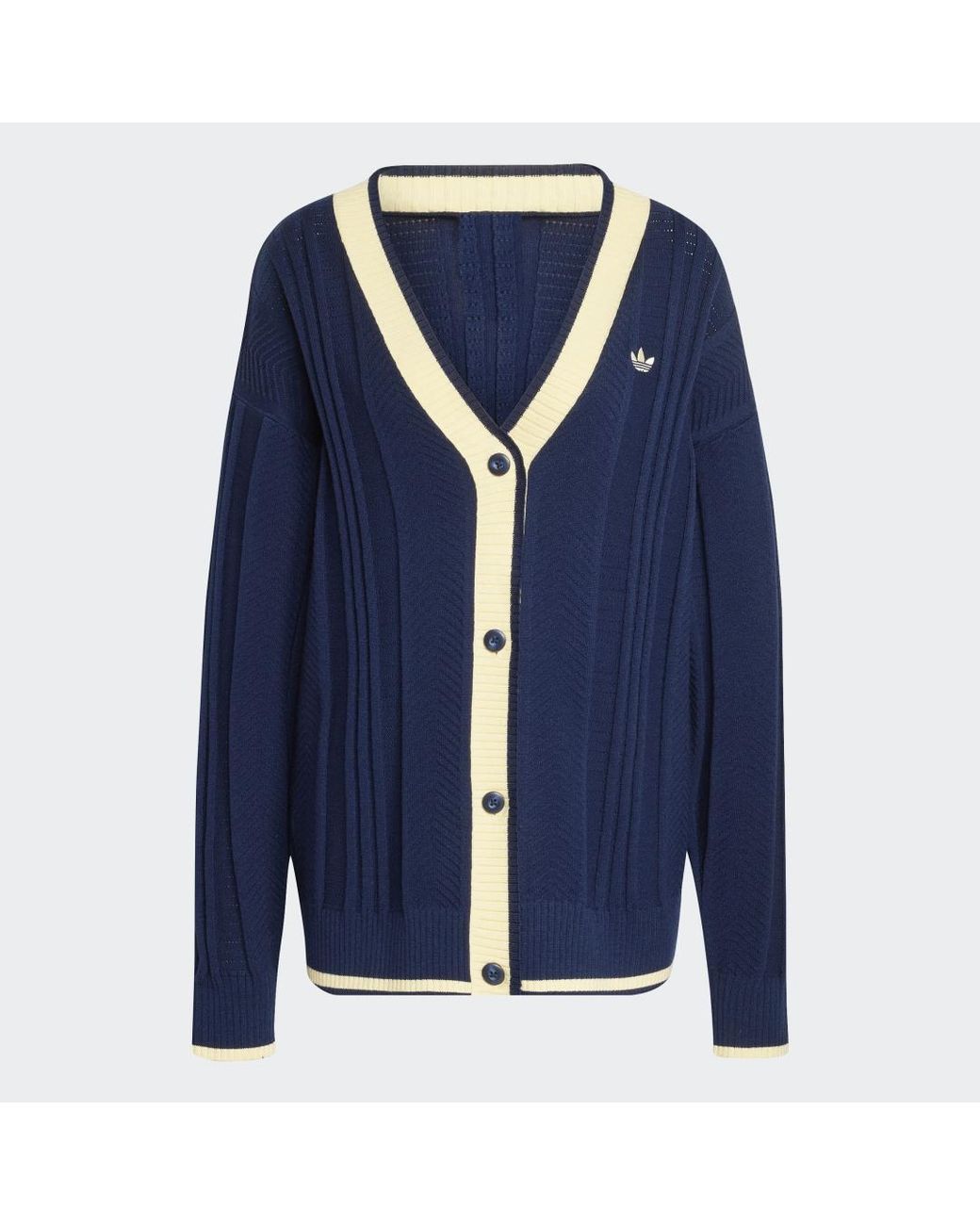 Adidas Blue Cable Knit Cardigan