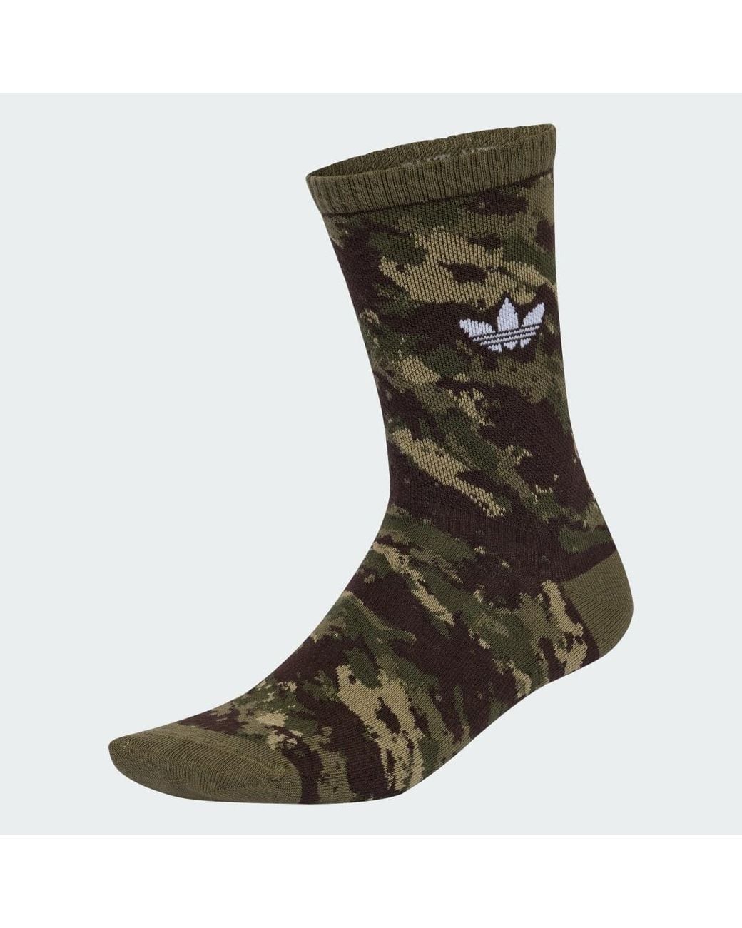 Adidas Originals Green Camo Crew Sock 2 Pairs