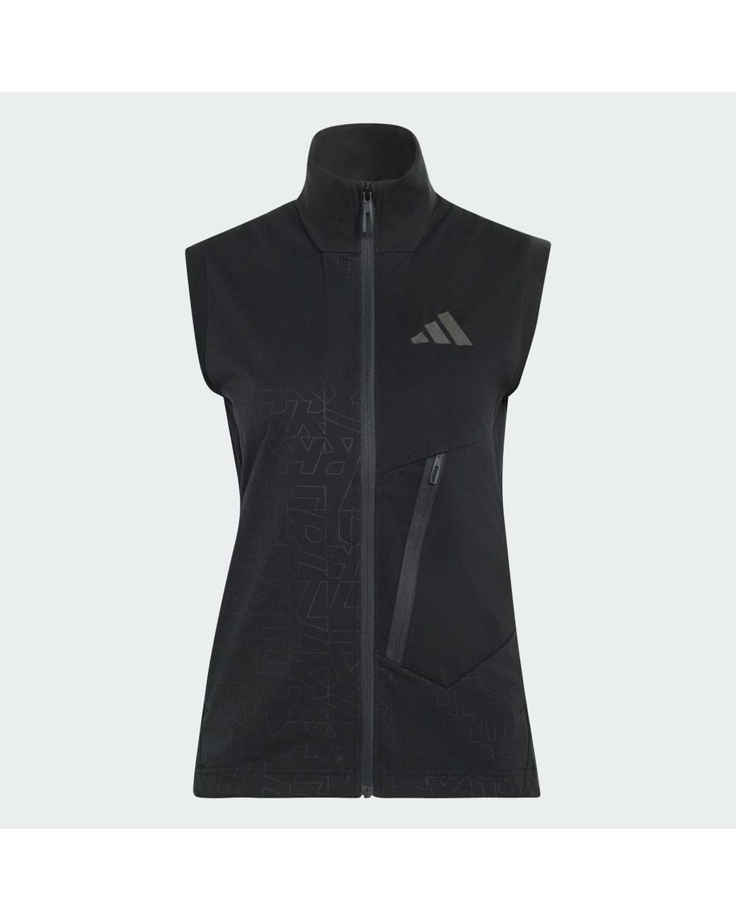 Adidas Black Terrex Xperior Cross-Country Ski Softshell Vest Jacket