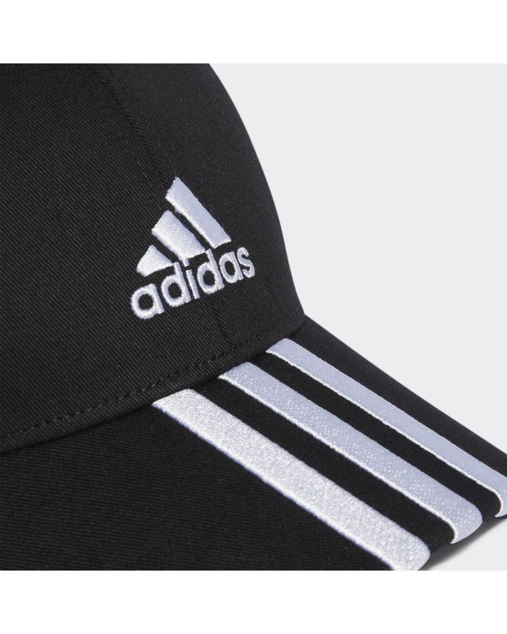 Adidas Black 3-stripes Cotton Twill Baseball Cap