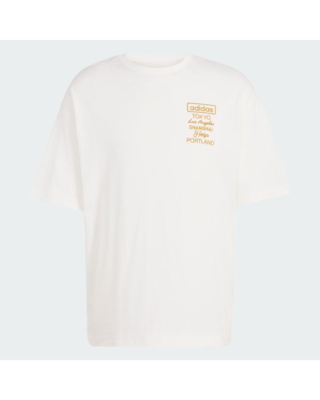 Adidas White Golden Cities T-Shirt for men