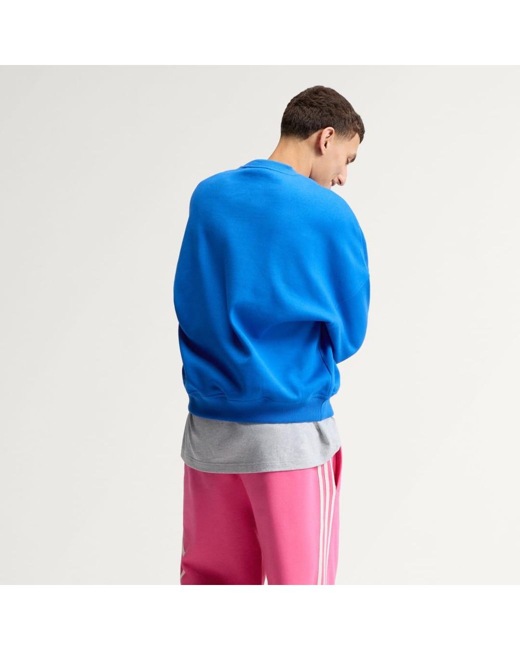 Adidas Blue Adisignature Ny Crewneck Sweatshirt
