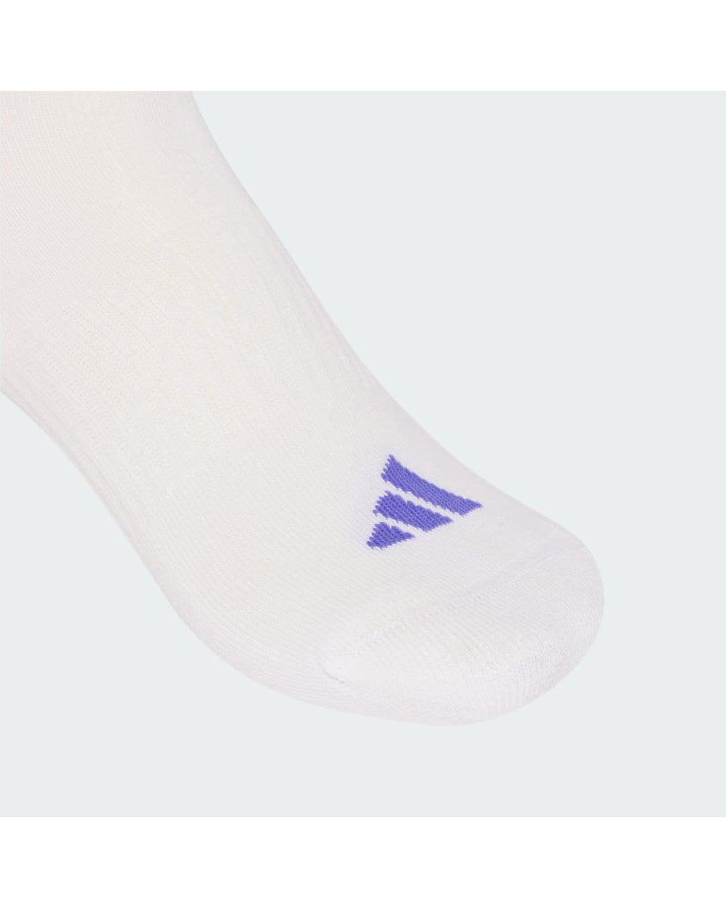 Adidas Blue 3-Stripes Cushioned Crew Socks 3 Pair Pack