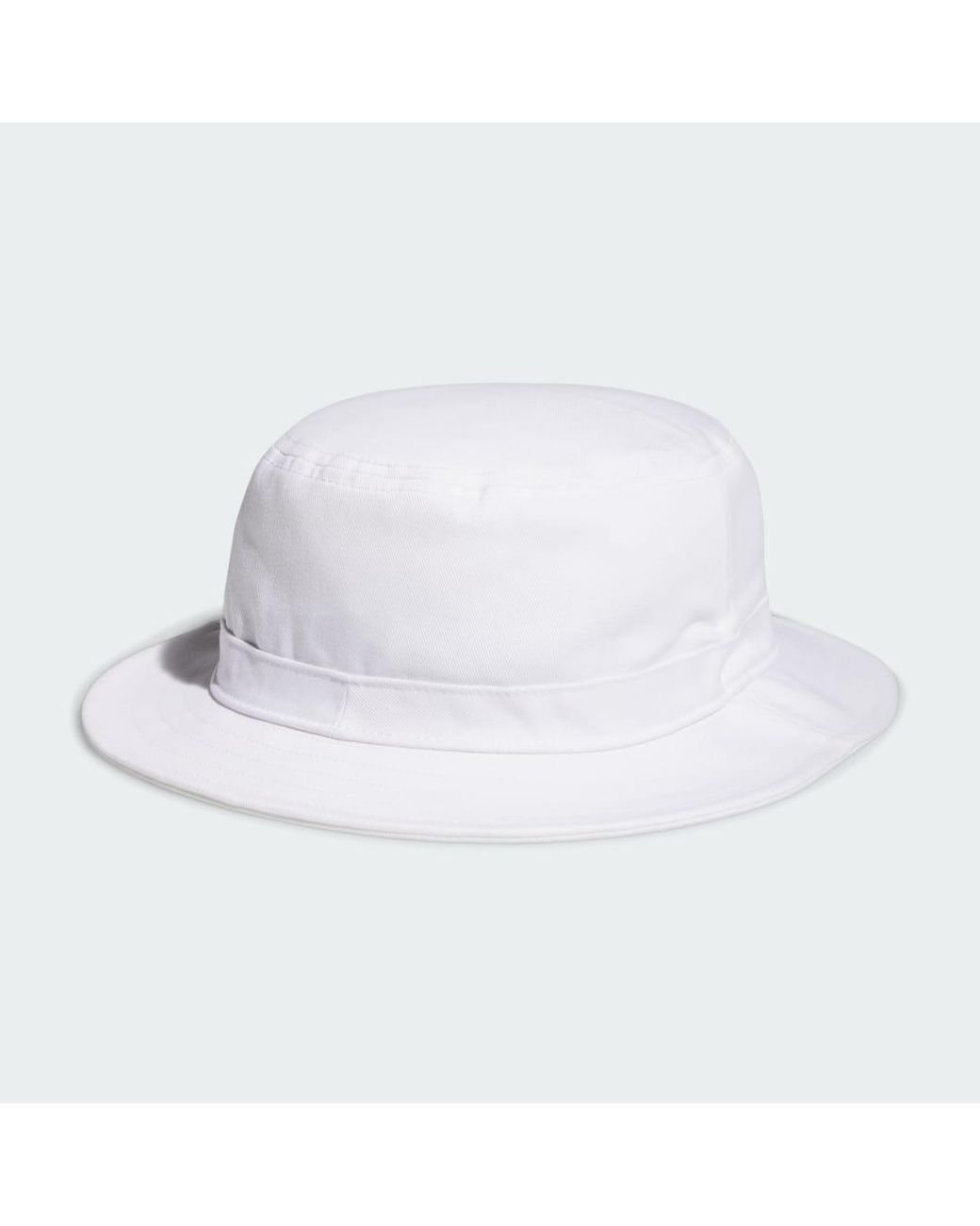 Adidas White Solid Bucket Hat for men