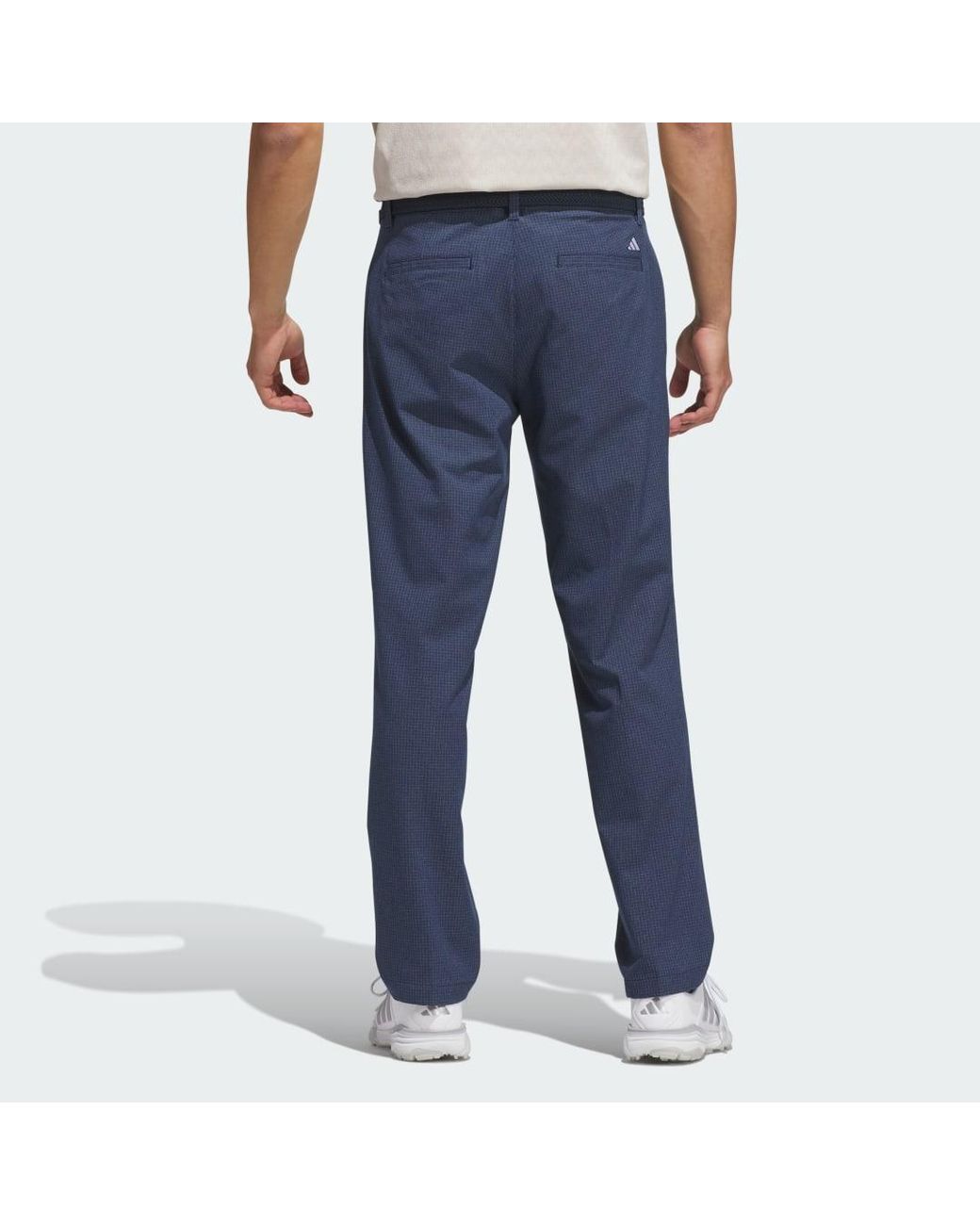 Adidas Blue Ultimate365+ Twistweave Regular Straight Fit Grid Pant for men