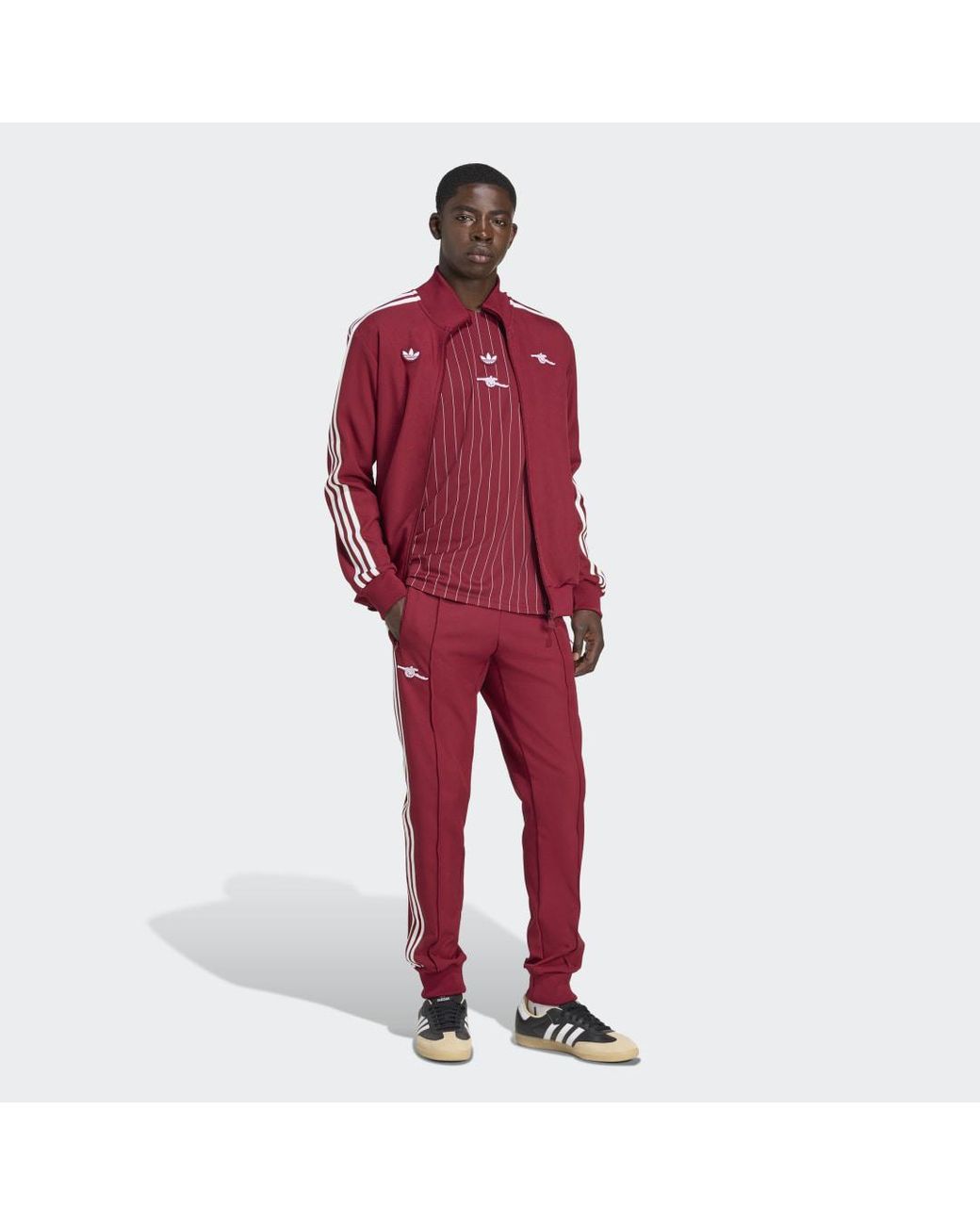 Adidas Red Arsenal Terrace Icons Track Pants for men