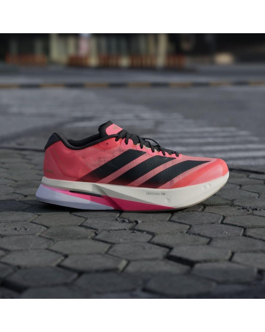 Adidas Pink Adizero Boston 13 Shoes for men