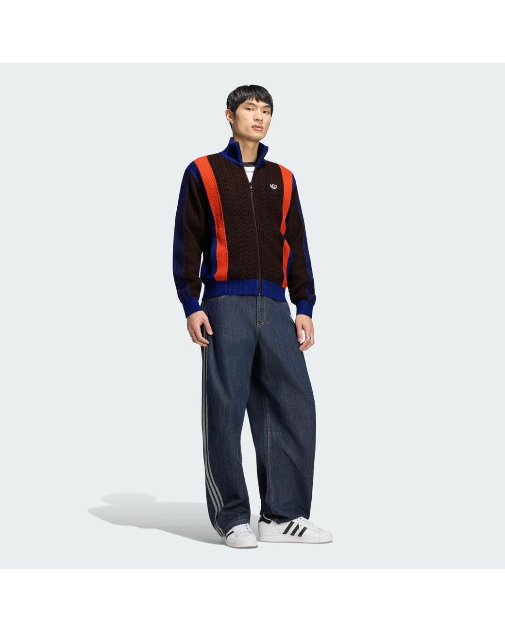 Adidas Red Winter Club Knitted Zip Through Tracktop for men