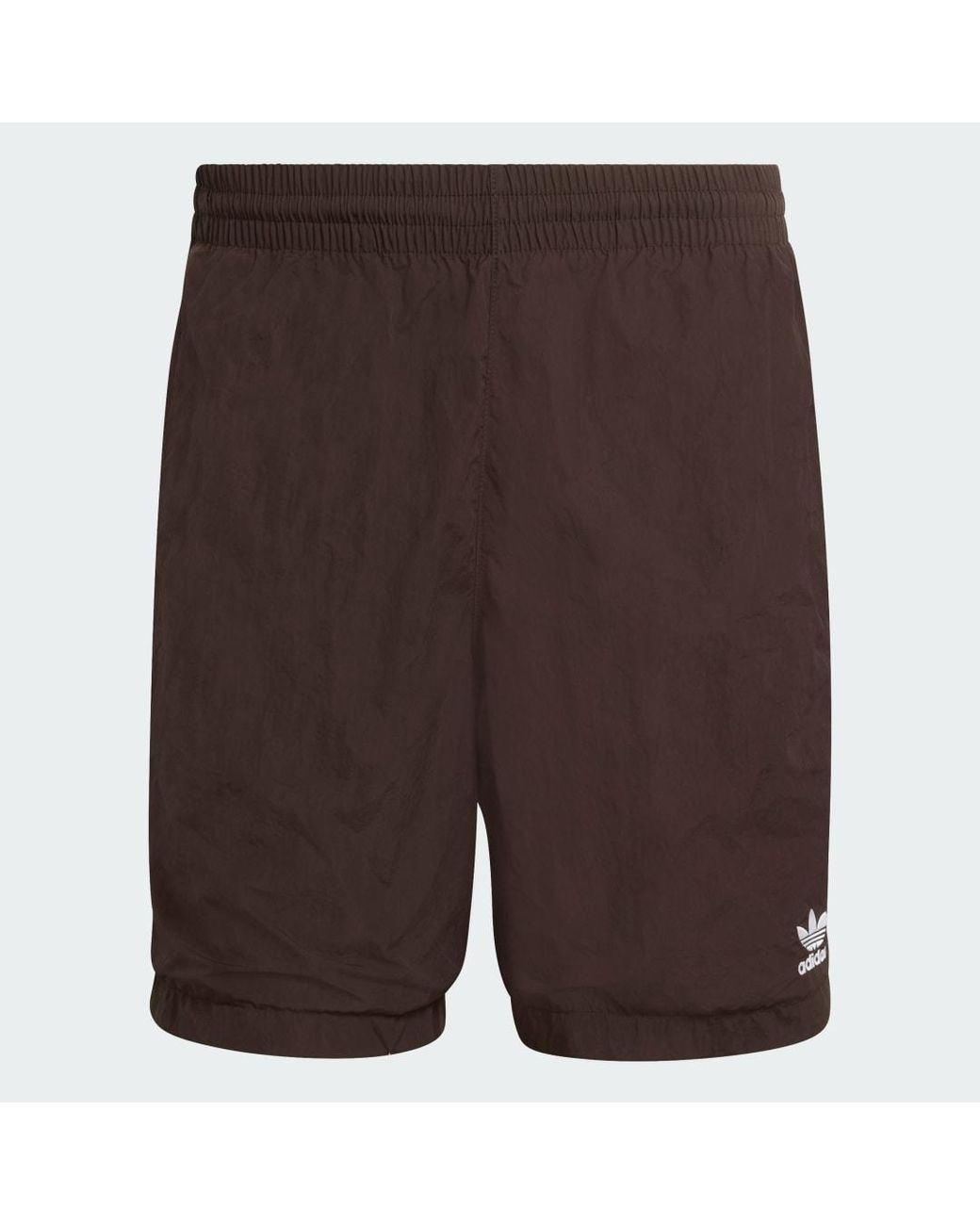 Adidas Brown Trefoil Essentials Woven Shorts for men