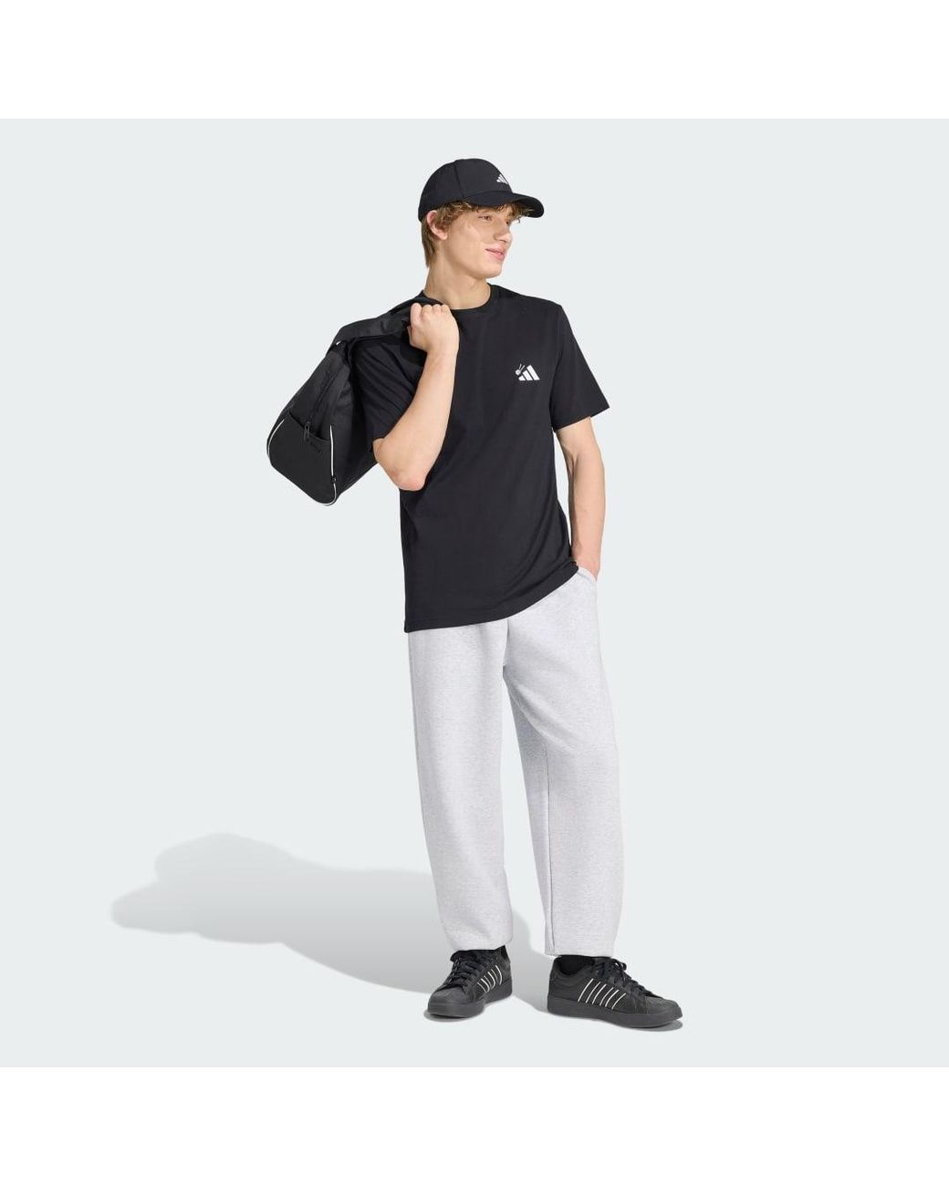 Adidas Black Soft Lux Tracksuit Bottoms for men