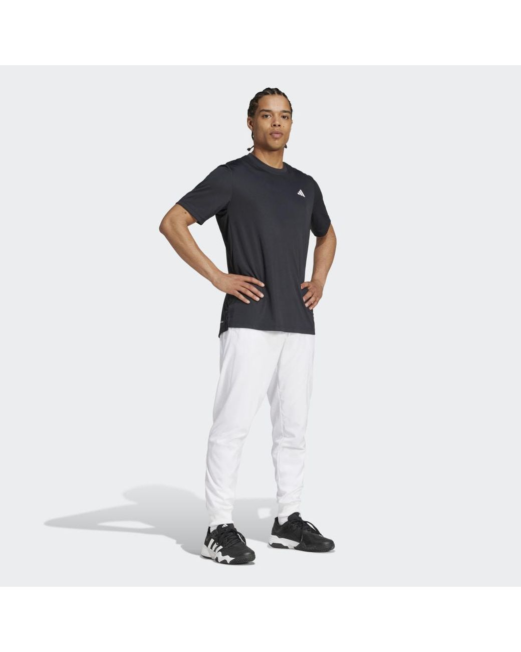 Adidas Black Tennis Walk-On Tracksuit Bottoms for men