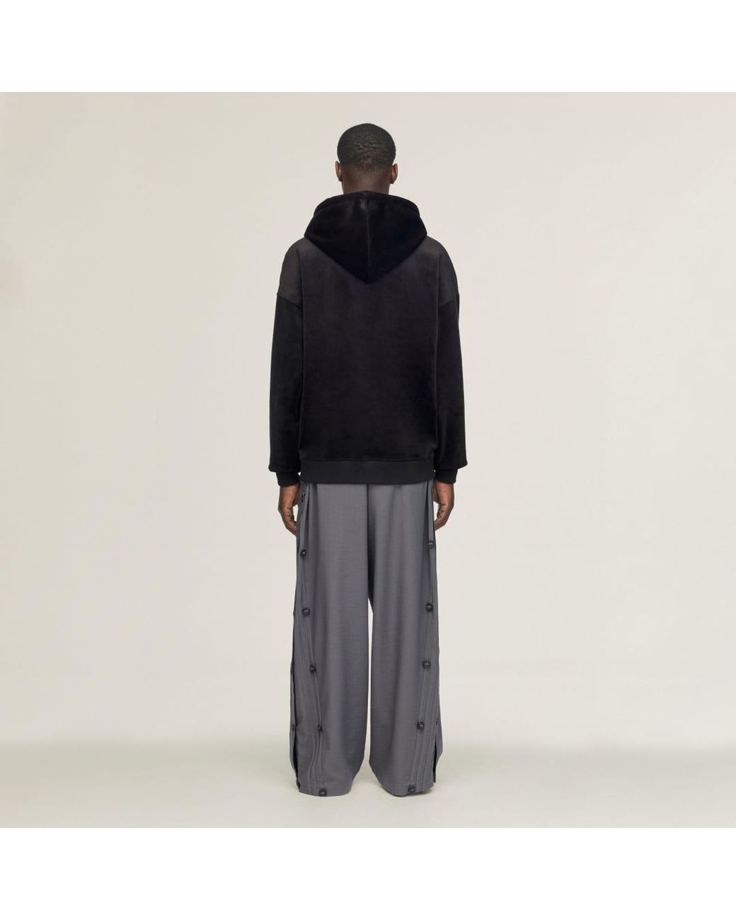 Adidas Black Y-3 Velvet Corduroy Hoodie