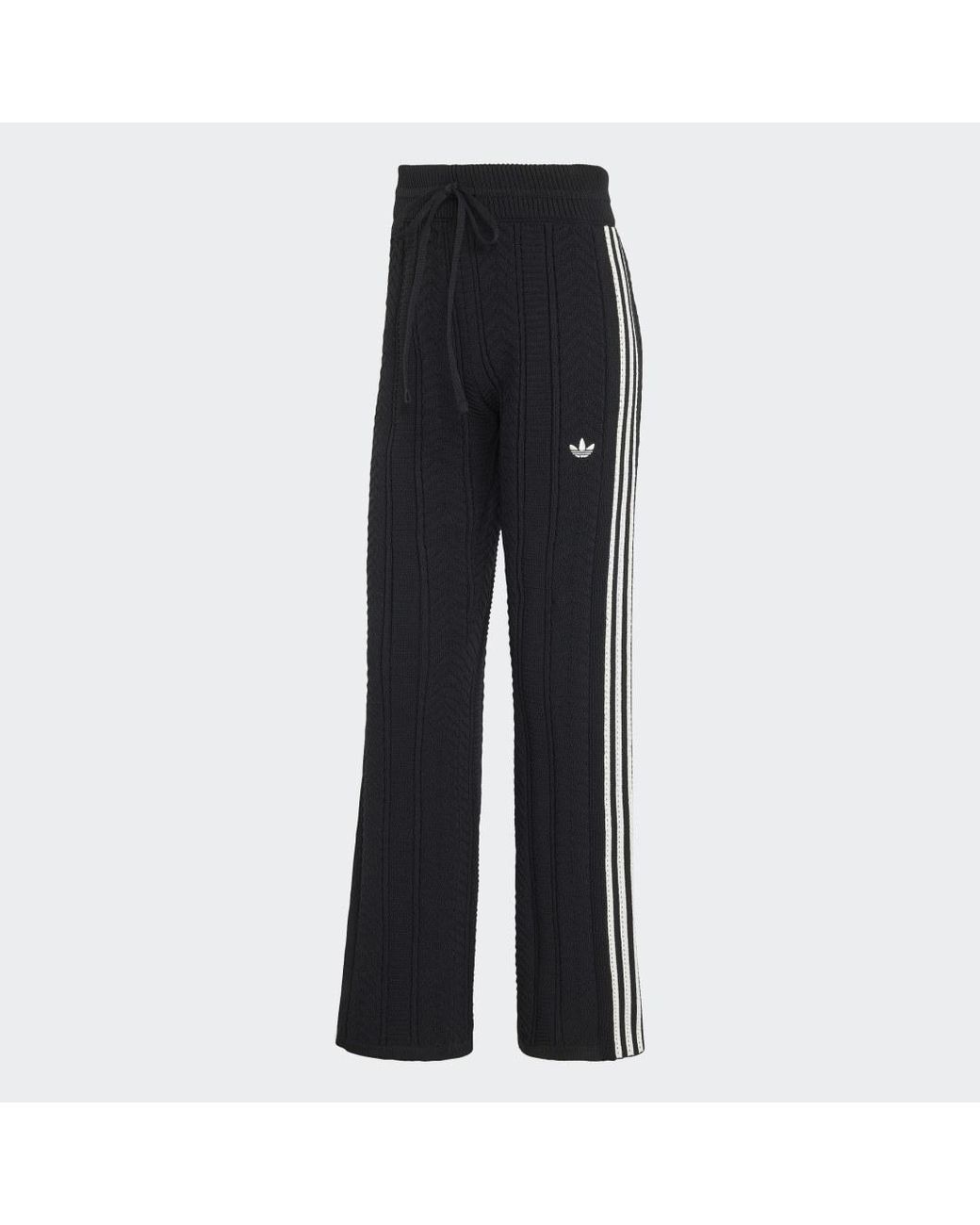 Adidas Black Sst Wide Leg Trackpant