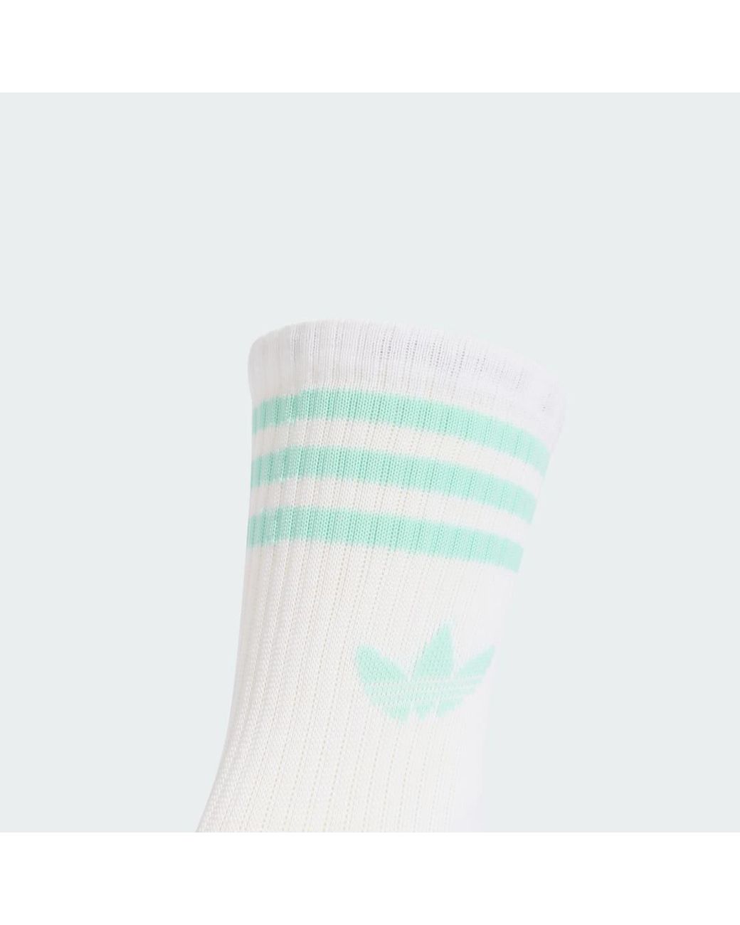 Adidas White 3-Stripes Crew Socks 3 Pairs