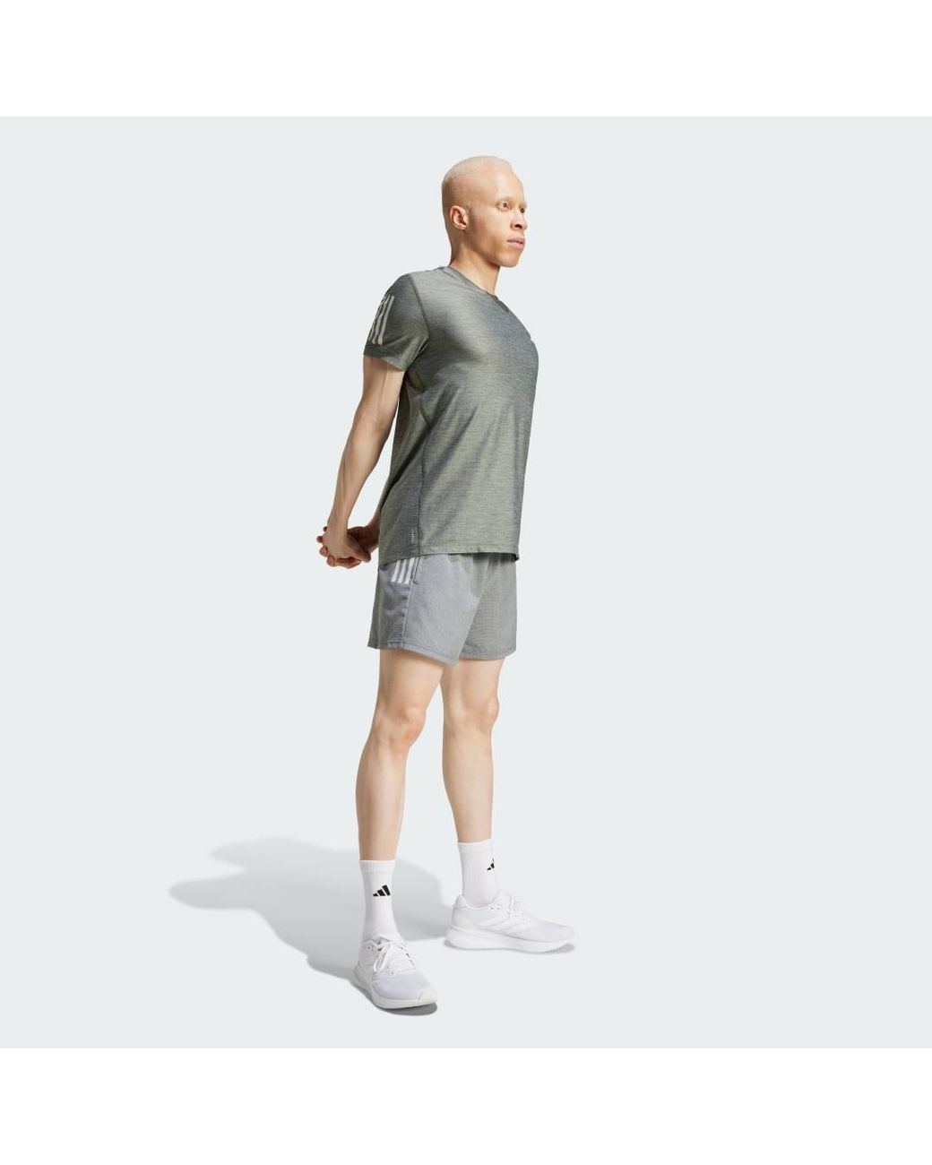Adidas Gray Own The Run Running T-shirt for men