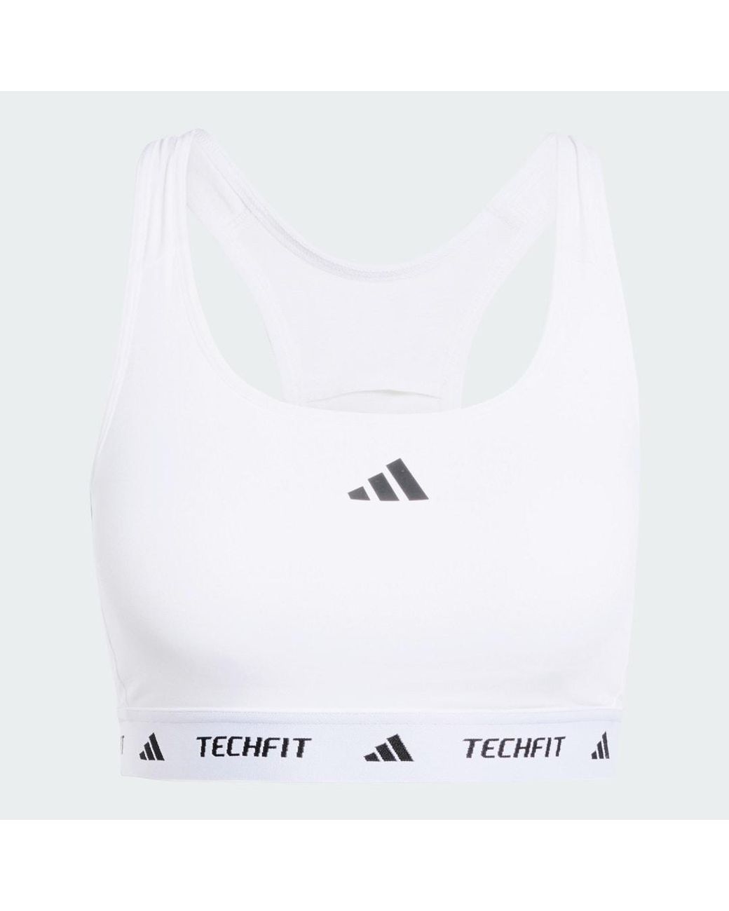 Adidas White Techfit Bra