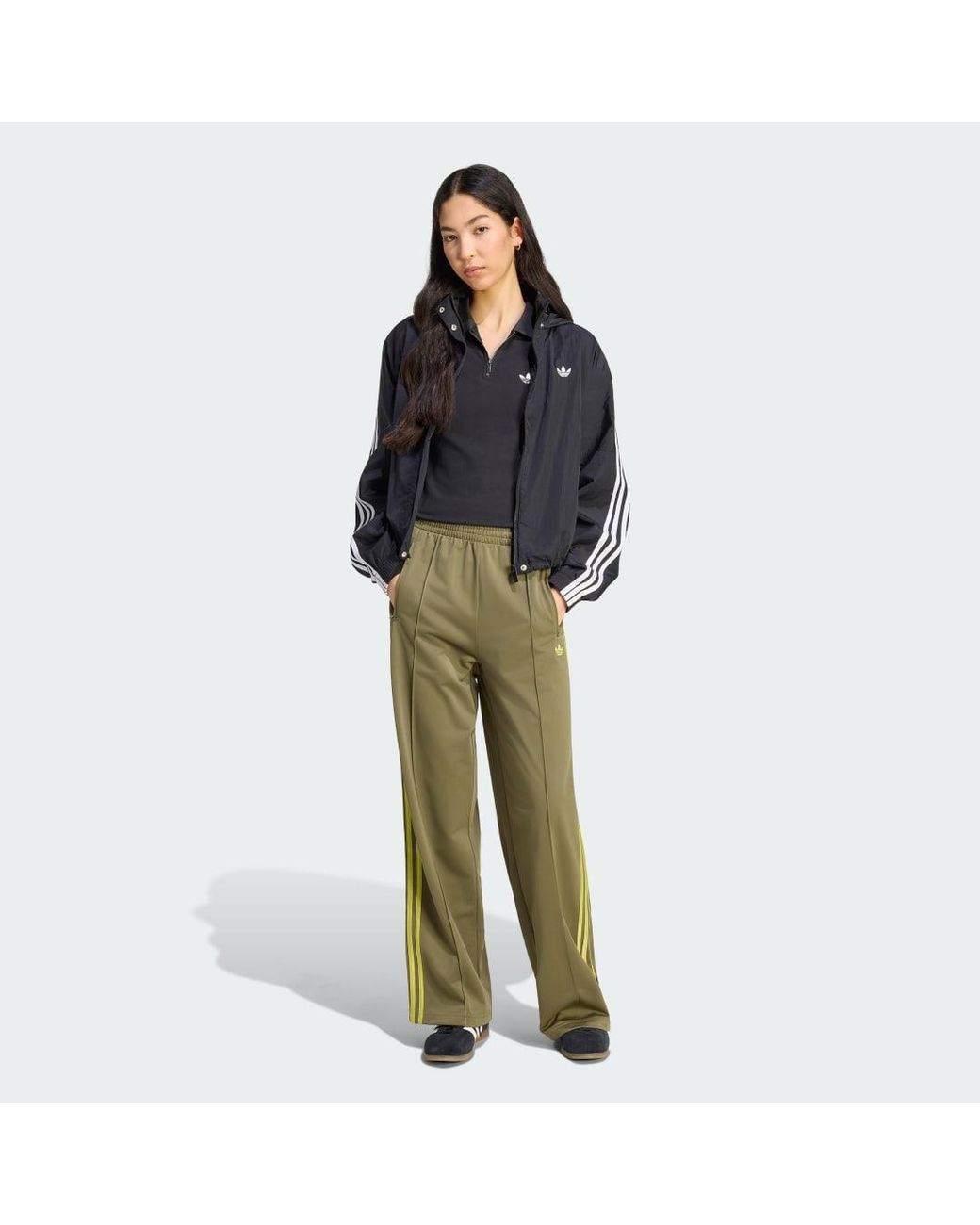 Adidas Green Firebird Loose Track Tracksuit Bottoms
