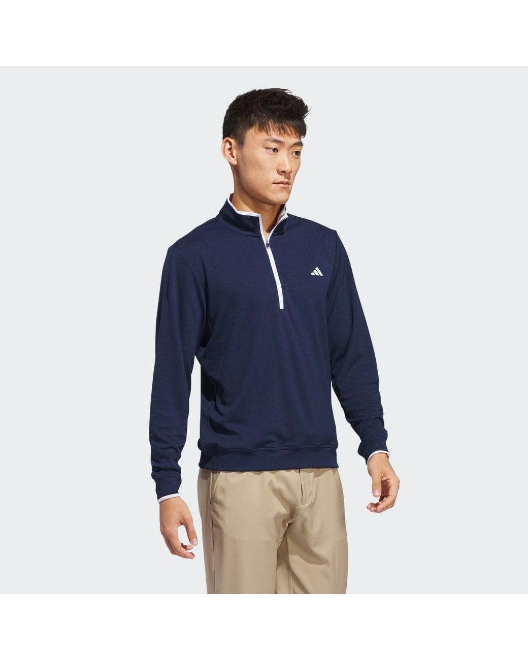 Adidas Blue Lightweight Half-zip Top for men