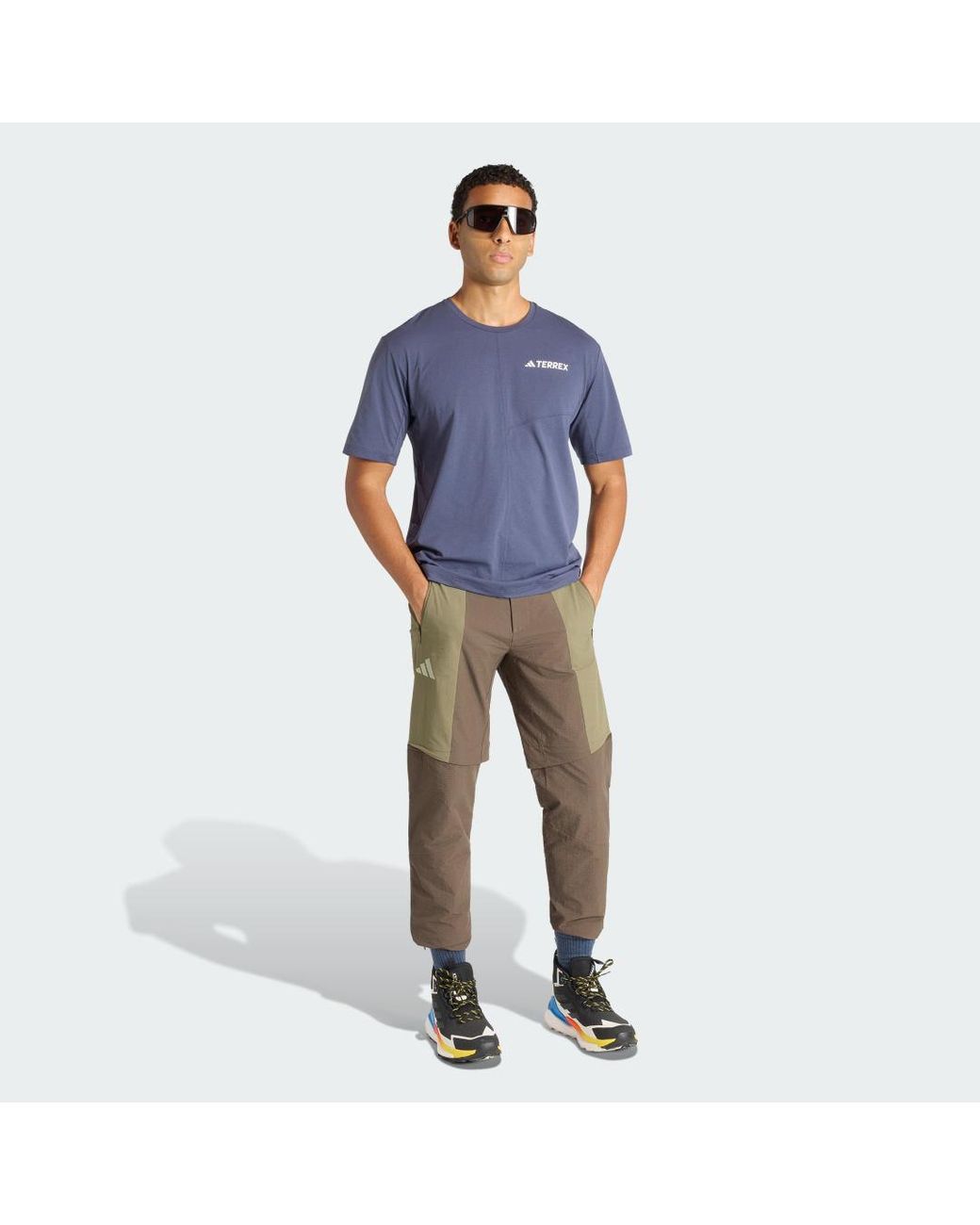 Adidas Gray Terrex Xperior Utilitas Clima365 Zip-Off Tracksuit Bottoms for men