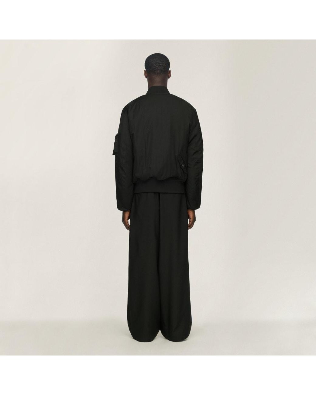 Adidas Black Y-3 Nylon Bomber Jacket