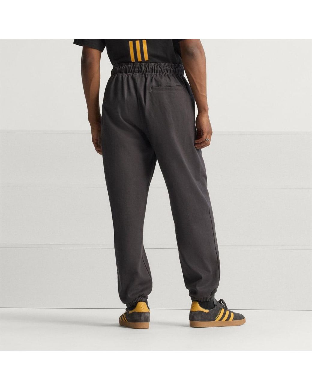 Adidas Black Manchester United Terrace Icons Drill Tracksuit Bottoms for men