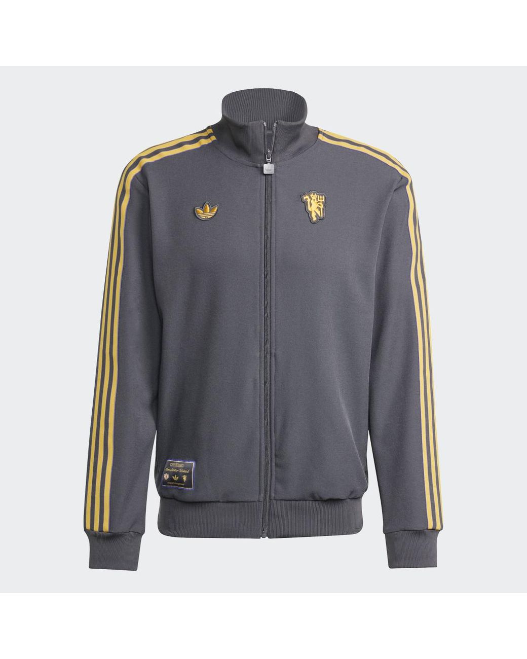 Adidas Gray Manchester United Terrace Icons Track Top for men