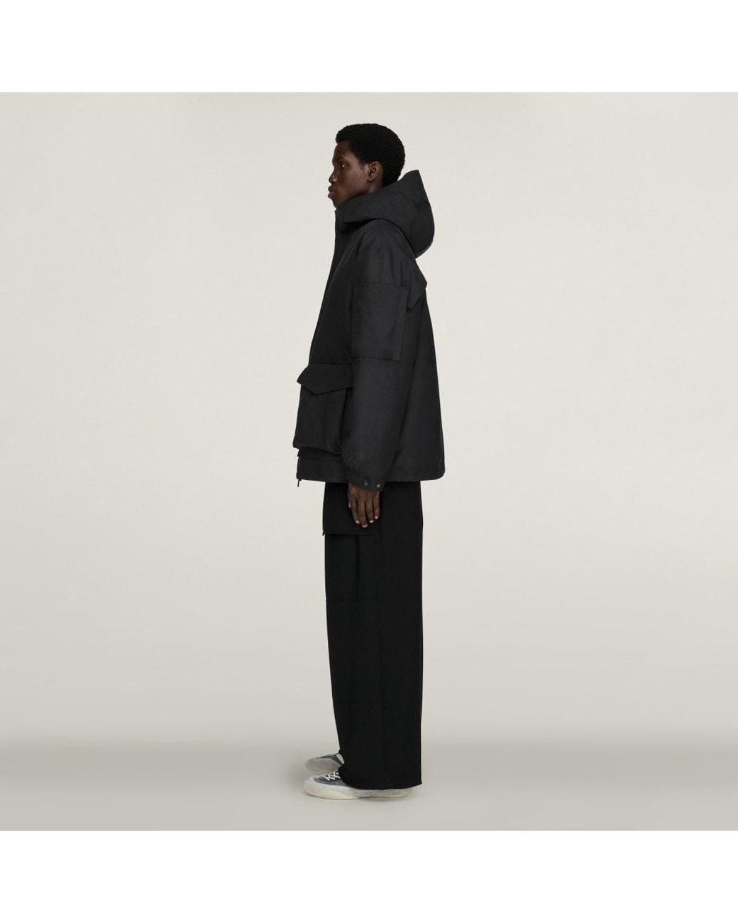 Adidas Black Y-3 Gtx Padded Hooded Jacket
