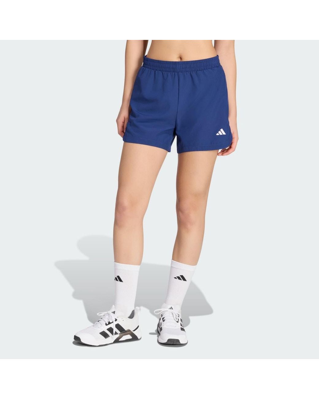 Adidas Blue 3 Stripes Studio Woven Short