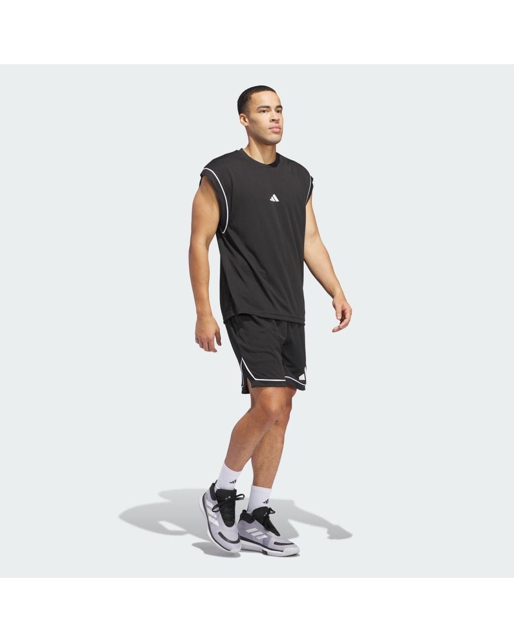 Adidas Black Basketball All-World Sleeveless Tank Top for men