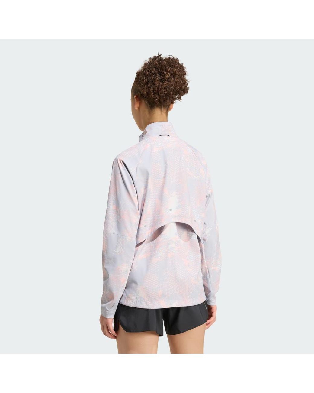 Adidas White Adi365 Running Animal Print Iconic Jacket