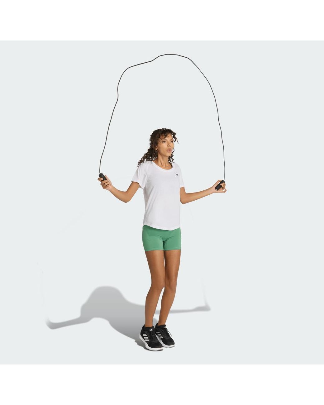Adidas Green 3 Stripes Studio All Me Booty Short Leggings