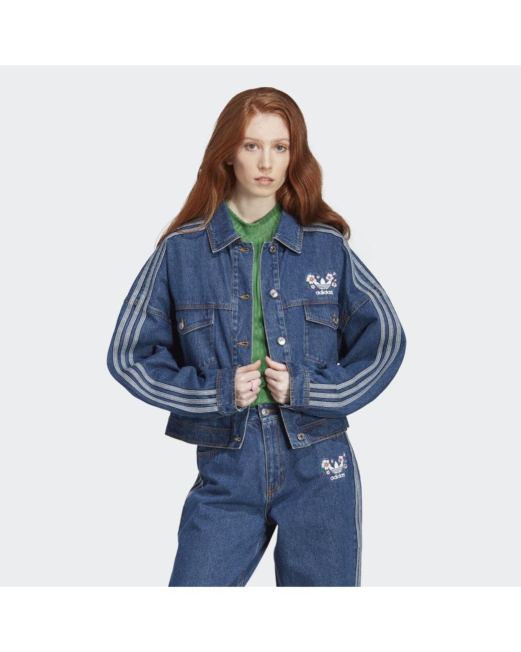 adidas Denim Jacket in Blue Lyst UK