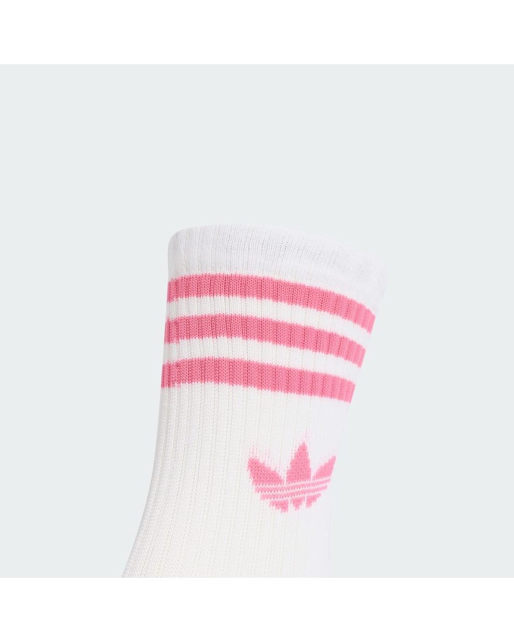 Adidas Pink 3-Stripes Crew Socks 3 Pairs