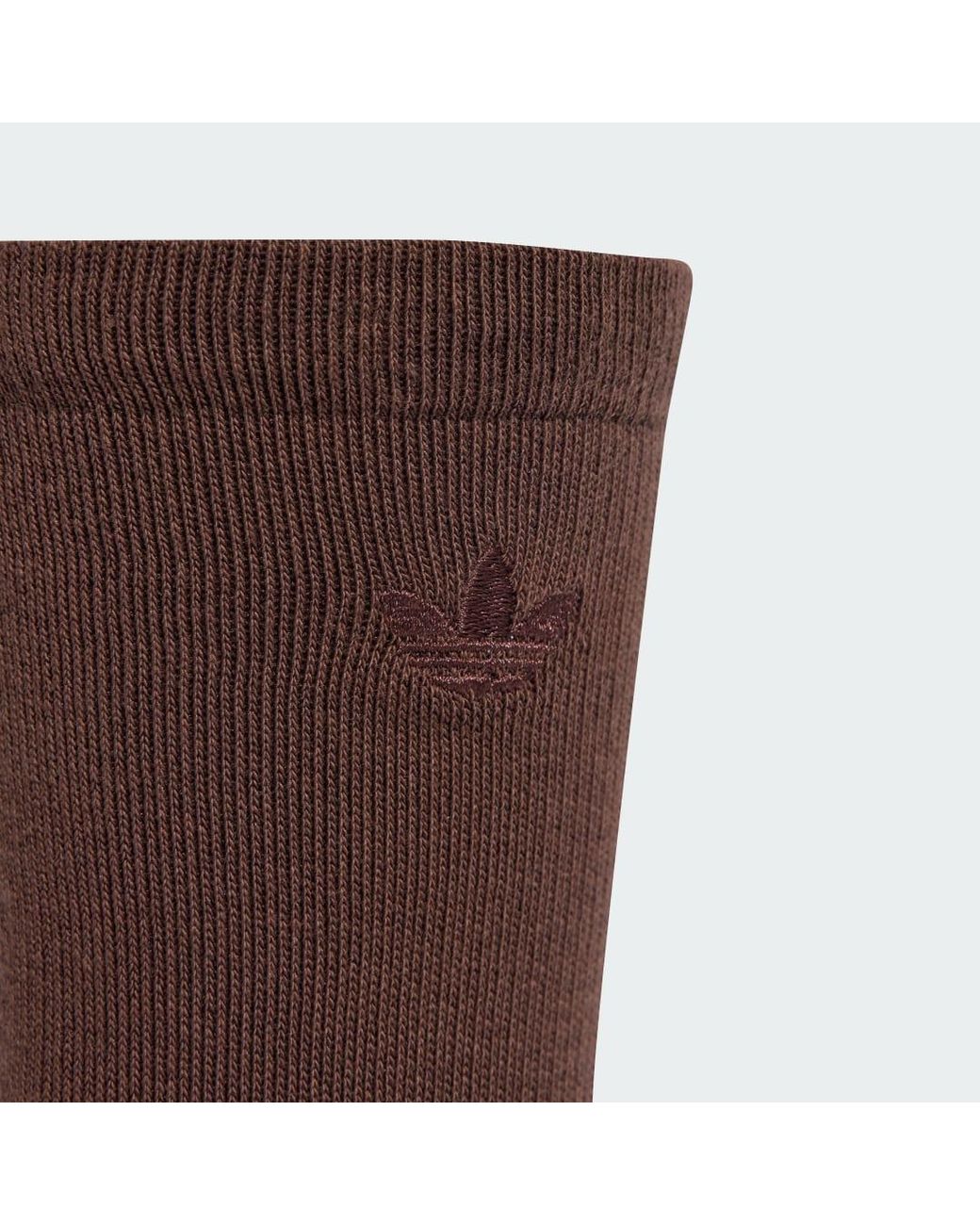Adidas Brown Two-Toned Crew Socks 2 Pairs