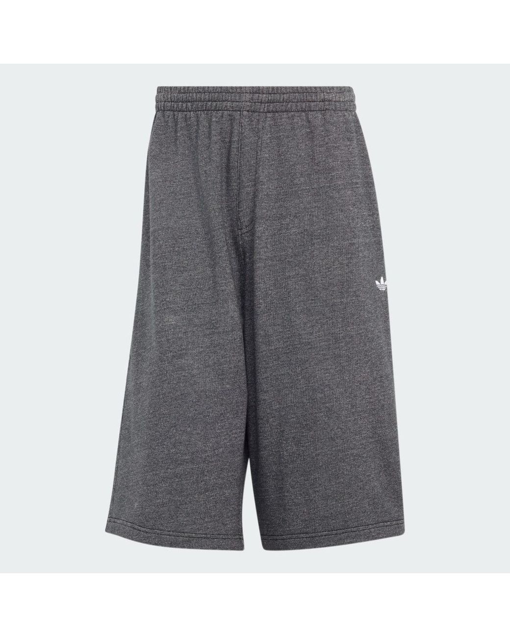 Adidas Gray Trefoil Essentials Melange 14 Inch French Terry Shorts for men