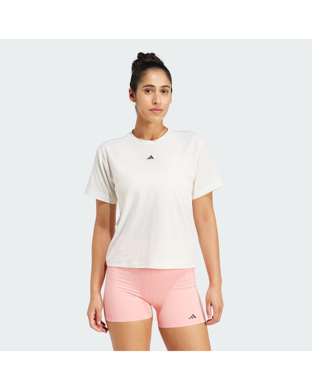 Adidas Originals White Power Back-Cutout 3-Stripes Tee